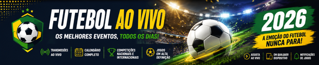 Evento de futebol ao vivo em 2026