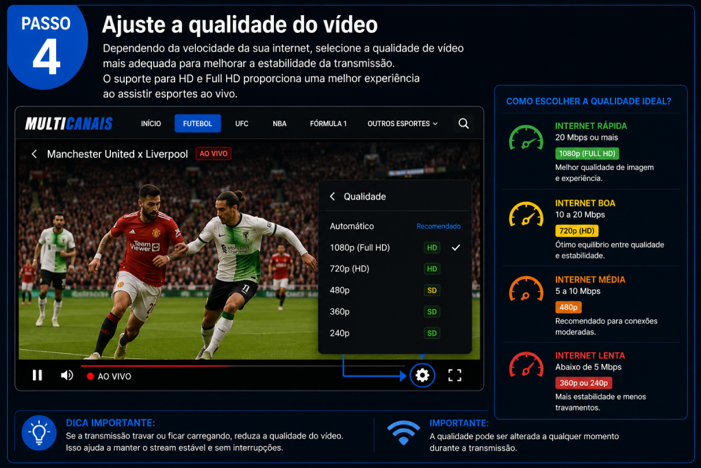 Passo 4 Ajuste a qualidade do vídeo
