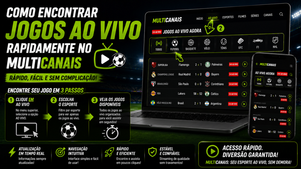 Como Encontrar Jogos Ao Vivo Rapidamente no Multicanais